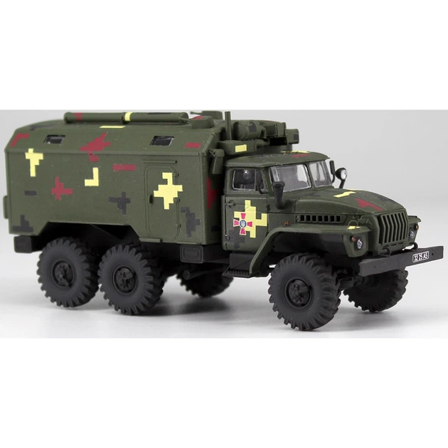 Конструктор ICM Holding военный автомобиль с кузовом-фургоном ВСУ Урал-43203 - Фото 4 Конструктор ICM Holding военный автомобиль с кузовом-фургоном ВСУ Урал-43203 - изображение 4