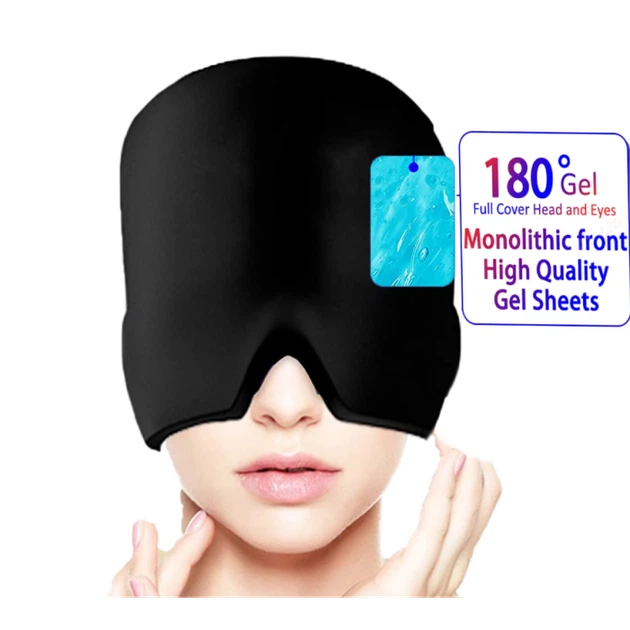 Гелева маска-шапка ThermaxCap — прохолодний релакс для голови та очей | чорна - изображение 4