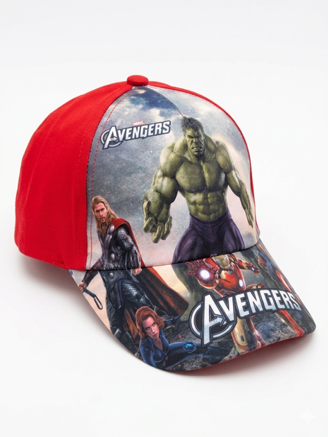Дитяча кепка Marvel Avengers з Халком 48–50 см на липучці, Літня бейсболка для хлопчика з супергероями - зображення 4