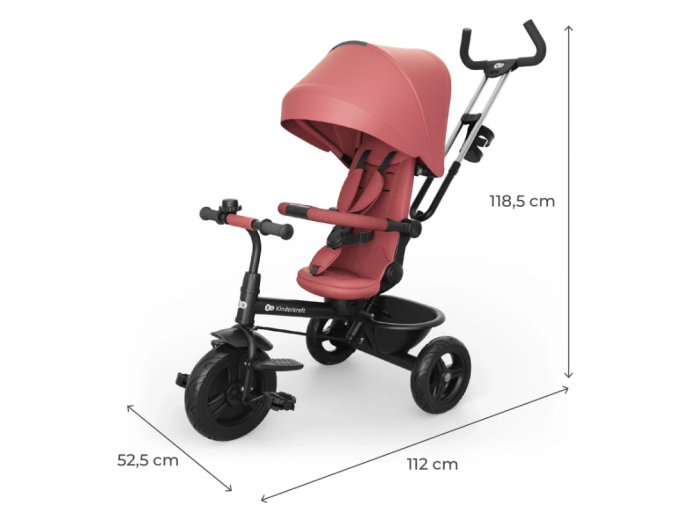 Триколісний велосипед Aston 2 Plus, Kinderkraft (Pink) - зображення 2