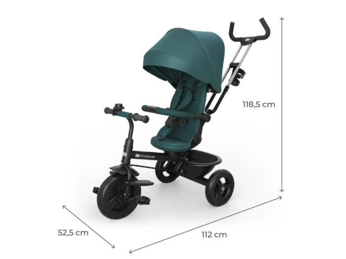 Триколісний велосипед Aston 2 Plus, Kinderkraft (Green) - зображення 2