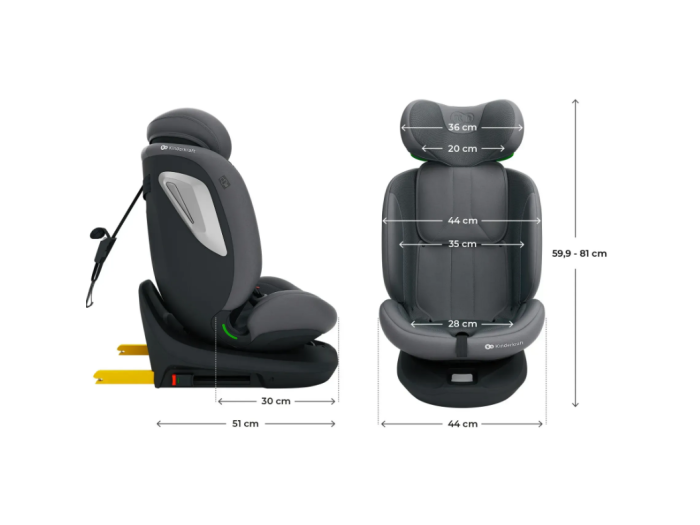 Автокресло i-Grow 2 Plus i-Size, Kinderkraft (KCIGRO02GRYPL00), (Grey) - изображение 2