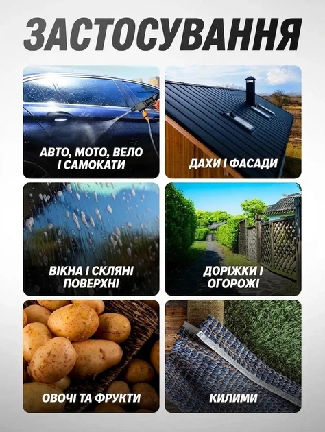 Акумуляторна міні мийка високого тиску 48V з 2 АКБ портативна мінімийка для авто та дачі компактна бездротова автомийка з шлангом 5 м у кейсі - зображення 3