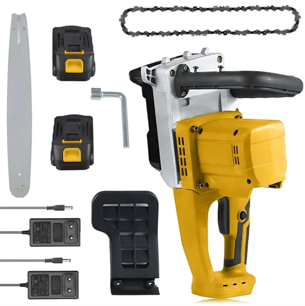 Акумуляторна ланцюгова пилка ND-16 Electric SAW 16 дюймів потужна електропилка для різання деревини з 2 акумуляторами зручна в роботі та тривалим часом роботи - изображение 4