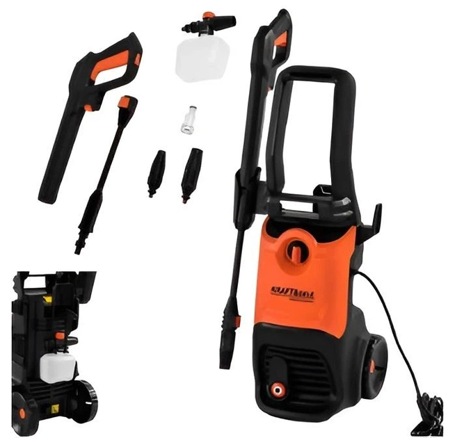 Мийка високого тиску Kraft&Dele KD5381 3000W 240 бар пінний генератор для миття авто та садових робіт з піноутворювачем і зручною рукояткою - изображение 10