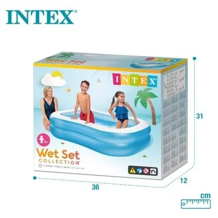 Надувной бассейн 203х152х48 см Intex 57180 «Семейный» - изображение 3