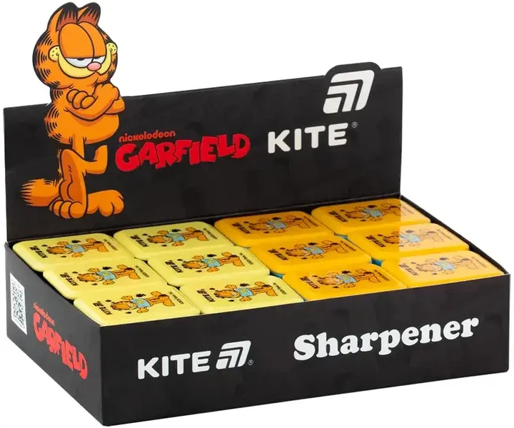 Набір точилок для олівців Kite Garfield Retro/Classic з контейнером асорті кольорів 24 шт (GF26-116) - Фото 1 Набір точилок для олівців Kite Garfield Retro/Classic з контейнером асорті кольорів 24 шт (GF26-116) - зображення 1