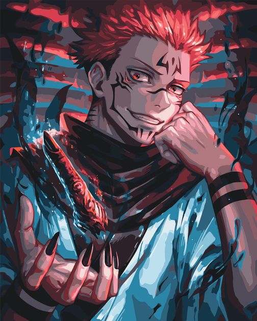 Картина по номерам Магическая битва Сукуна Jujutsu Kaisen Sukuna 40х50 см PN JK S - Фото 1 Картина по номерам Магическая битва Сукуна Jujutsu Kaisen Sukuna 40х50 см PN JK S - изображение 1