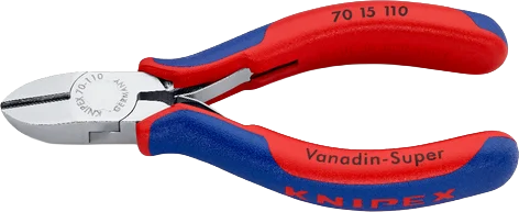 Кусачки бокові (бокорізи) Knipex Ø3,0 мм, 110 мм, хромовані (70 15 110) - Фото 1 Кусачки бокові (бокорізи) Knipex Ø3,0 мм, 110 мм, хромовані (70 15 110) - зображення 1
