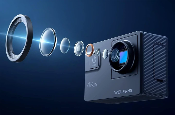 Экшн-камера WOLFANG GA300 / 170° / 24Мп / 4К / 60fps/ Wi-Fi / Влагозащищенная / Черный (100600183) - Уценка - изображение 2