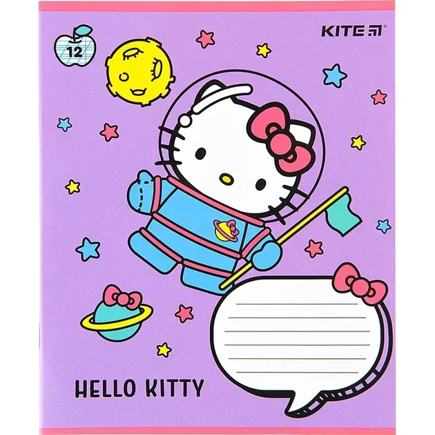 Зошит шкільний Kite Hello Kitty HK22-235, 12 аркушів, коса лінія - изображение 3