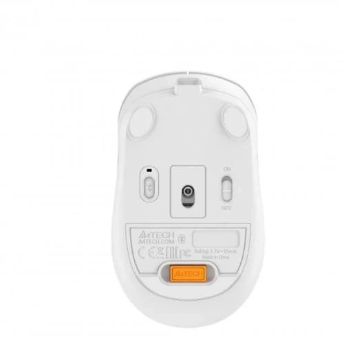Миша A4Tech Fstyler FB10C, Grayish White, USB, бездротова, оптична, BT+RF (Combo), 1200/1600/2000/2400 dpi, 125 Hz, 4 кнопки, вбудований Li акумулятор - зображення 5