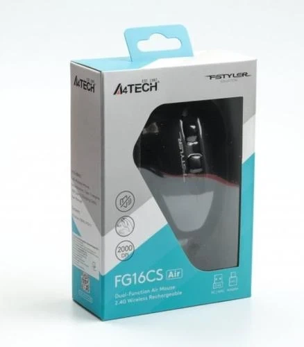 Миша A4Tech Fstyler FG16CS, Desk+Air, Black, оптична, бездротова, 1000/1600/2000 dpi, 4 кнопки, USB Type-C - Фото 9 Миша A4Tech Fstyler FG16CS, Desk+Air, Black, оптична, бездротова, 1000/1600/2000 dpi, 4 кнопки, USB Type-C - изображение 9