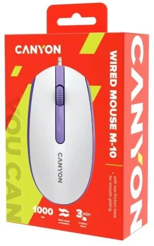 Мышь Canyon M-10, White Lavender (CNE-CMS10WL) - изображение 6