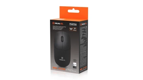 Миша REAL-EL RM-311W Wireless, Black - Фото 2 Миша REAL-EL RM-311W Wireless, Black - зображення 2