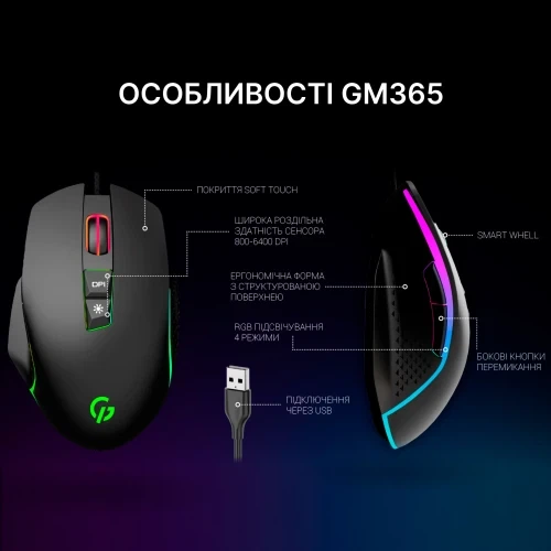 Миша GamePro Nitro (GM365), Black - зображення 10