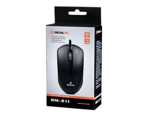 Мышь REAL-EL RM-211, Black - изображение 6