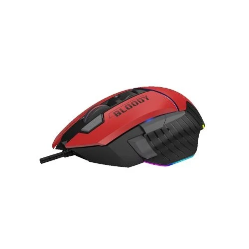 Миша Bloody W95 Max, Sports Red, USB, оптична (сенсор MAX BC3332-A), 100 - 12 000 cpi, 10 кнопок (8 програмованих), вбудована пам'ять, RGB підсвічування, перемикачі більше 50 млн. натискань, ніжки X'Glide, 1.8 м - Фото 2 Миша Bloody W95 Max, Sports Red, USB, оптична (сенсор MAX BC3332-A), 100 - 12 000 cpi, 10 кнопок (8 програмованих), вбудована пам'ять, RGB підсвічування, перемикачі більше 50 млн. натискань, ніжки X'Glide, 1.8 м - изображение 2