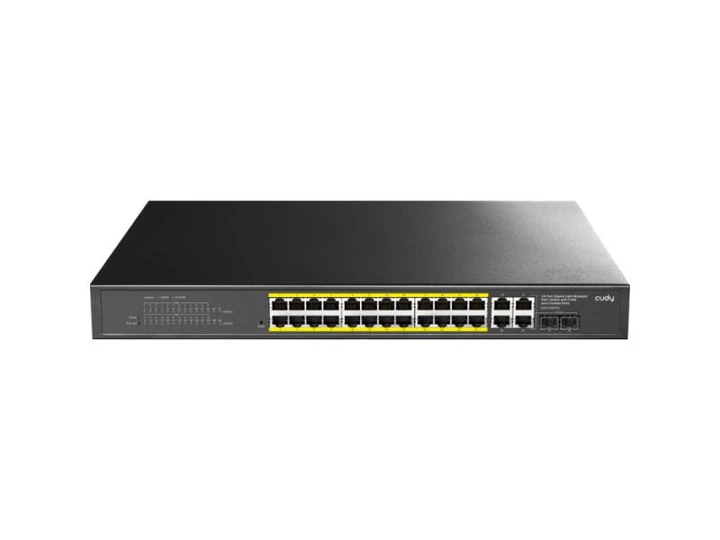 Комутатор керований рівня 2 CUDY GS1028EPS2 - Фото 1 Комутатор керований рівня 2 CUDY GS1028EPS2 - изображение 1