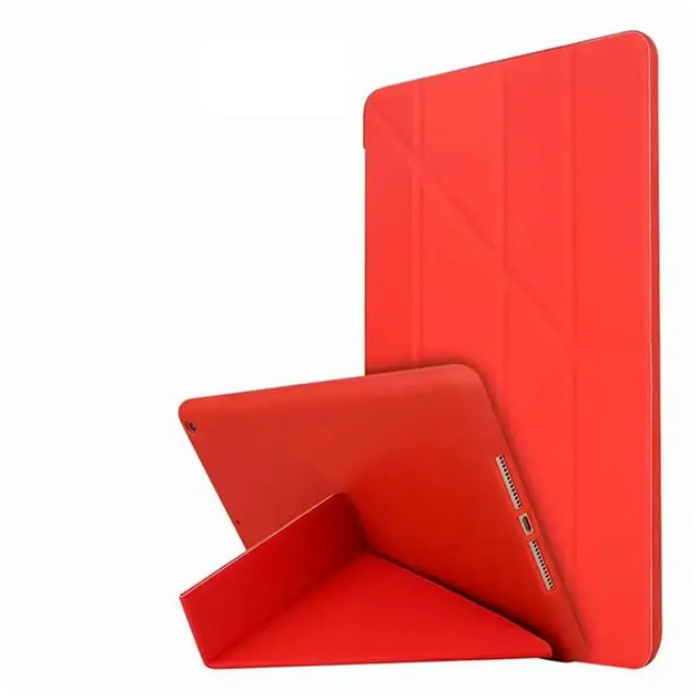 Чехол противоударный для iPad Air 10.9 2021 кожа защита от ударов и царапин функция подставки красный - зображення 8
