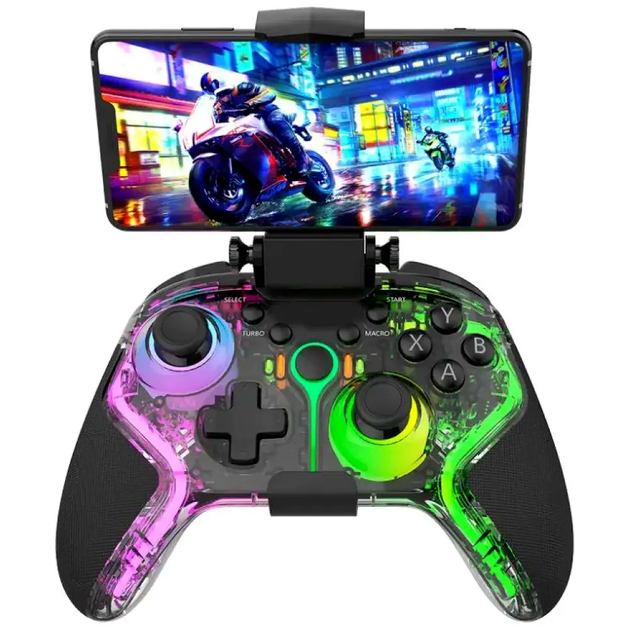 Джойстик Ipega PG-9666B геймпад для Android iOS ПК с RGB подсветкой двойной вибрацией и программируемыми кнопками - изображение 4