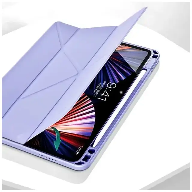 Чехол противоударный для iPad Air 10.9 11 2024 силикон защита от ударов фиолетовый - зображення 3