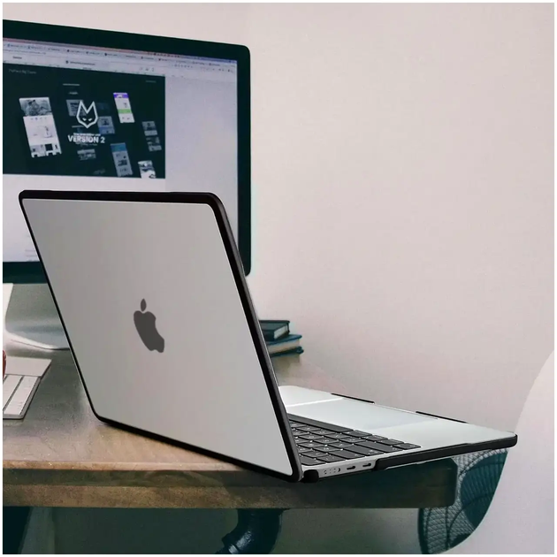 Чехол противоударный для MacBook Pro 13.3 A2338 силикон защита от ударов и царапин серый - Фото 5 Чехол противоударный для MacBook Pro 13.3 A2338 силикон защита от ударов и царапин серый - изображение 5