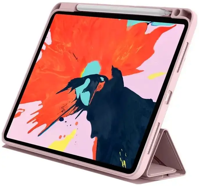Чохол протиударний для Apple iPad Air 10.9 2024 силіконовий захист від ударів ніжно-рожевий - зображення 5