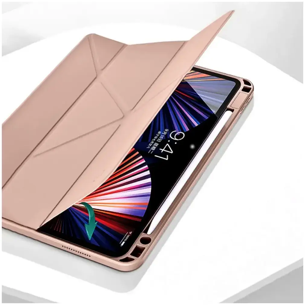 Чохол протиударний для Apple iPad Air 10.9 2024 силіконовий захист від ударів ніжно-рожевий - зображення 7