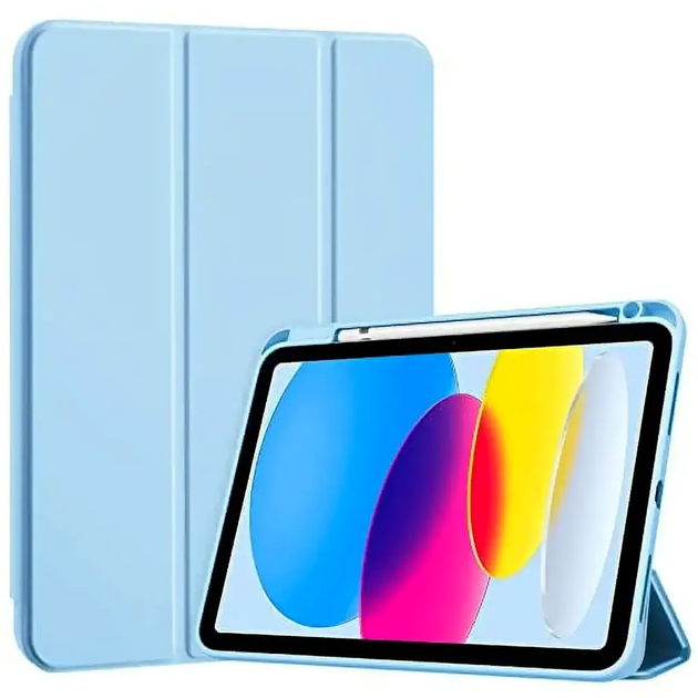 Чехол силиконовый для iPad 10.9 11 дюймов защита карман для ручки голубой - зображення 2