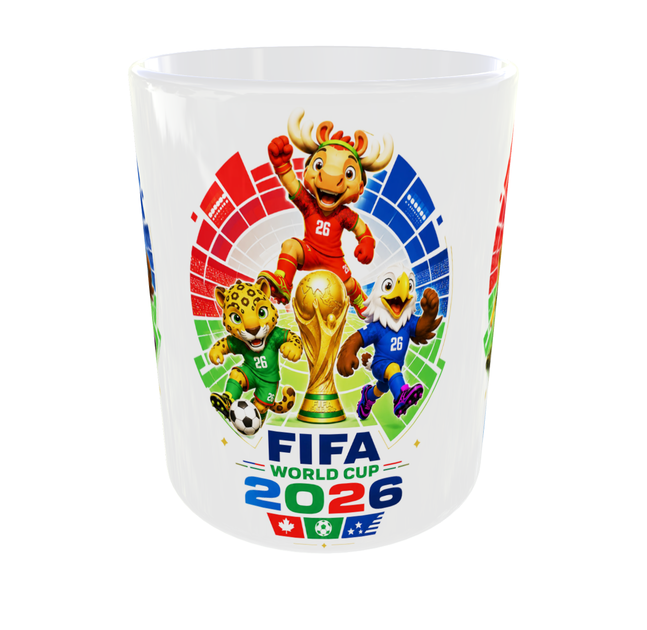 Кружка (чашка) с принтом «FIFA World Cup 2026» – подарок для футбольного болельщика | 330 мл - изображение 2