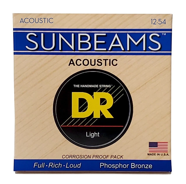 Струны для акустической гитары DR Strings Sunbeam Acoustic Phosphor Bronze - Light (12-54) - Фото 1 Струны для акустической гитары DR Strings Sunbeam Acoustic Phosphor Bronze - Light (12-54) - изображение 1