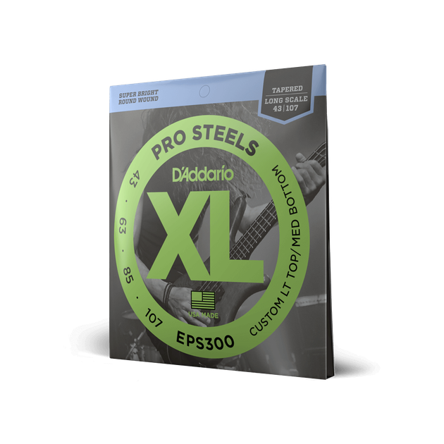 Струны для бас-гитары DʼADDARIO EPS300 XL Prosteels Bass Custom Light Top/Medium Bottom (43-107) - Фото 2 Струны для бас-гитары DʼADDARIO EPS300 XL Prosteels Bass Custom Light Top/Medium Bottom (43-107) - изображение 2