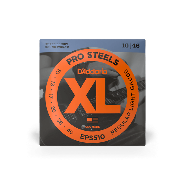 Струны для электрогитары DʼADDARIO EPS510 XL ProSteels Regular Light (10-46) - Фото 2 Струны для электрогитары DʼADDARIO EPS510 XL ProSteels Regular Light (10-46) - изображение 2