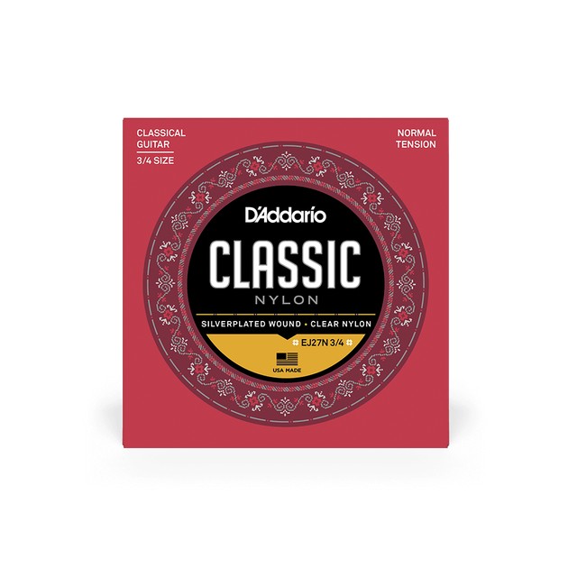 Струны для классической гитары DʼADDARIO EJ27N 3/4 Student Classics Normal Tension 3/4 - Фото 1 Струны для классической гитары DʼADDARIO EJ27N 3/4 Student Classics Normal Tension 3/4 - изображение 1