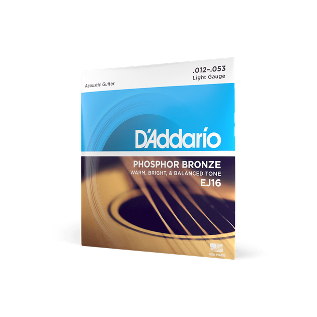 Струны для акустической гитары DʼADDARIO EJ16 Phosphor Bronze Regular Light (12-53) - Фото 2 Струны для акустической гитары DʼADDARIO EJ16 Phosphor Bronze Regular Light (12-53) - изображение 2
