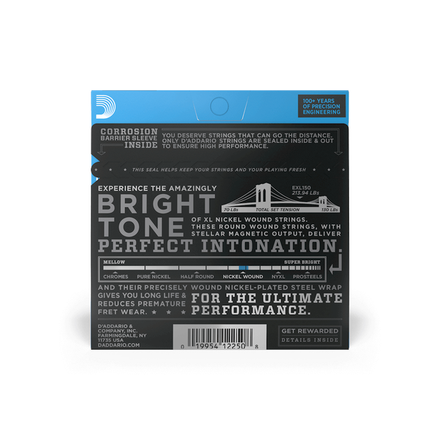 Струны для электрогитары DʼADDARIO EXL150 XL Nickel Wound Regular Light 12-String (10-46) - изображение 3