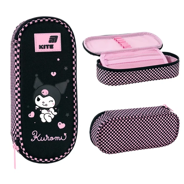 Пенал Kite Kuromi HK26-599-5, 1 отделение, клапан с карманом на молнии, для девочки - изображение 2