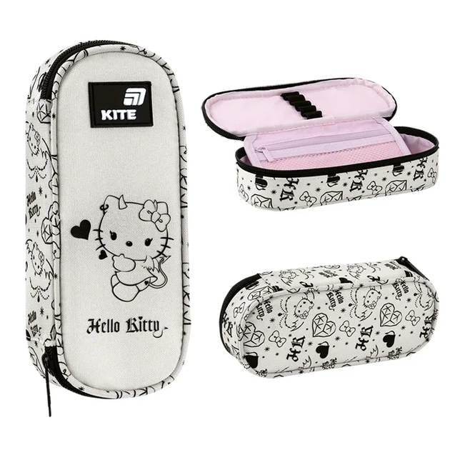 Пенал Kite Hello Kitty HK26-599-4, 1 отделение, клапан с карманом на молнии, для девочки - изображение 2