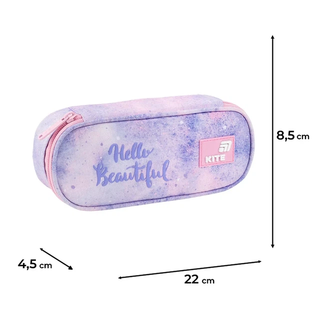 Пенал Kite Fancy K26-599-5, 1 отделение, клапан с карманом на молнии, для девочки - изображение 3