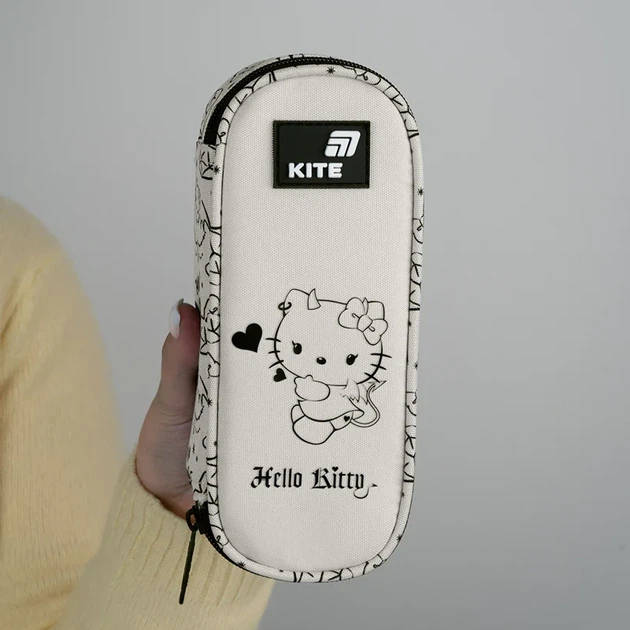 Пенал Kite Hello Kitty HK26-599-4, 1 отделение, клапан с карманом на молнии, для девочки - изображение 7