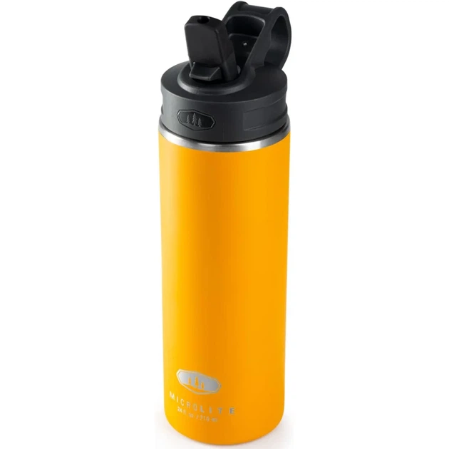 Термокружка GSI Outdoors Microlite Bottle Straw Top 710 ml Yellow - изображение 2