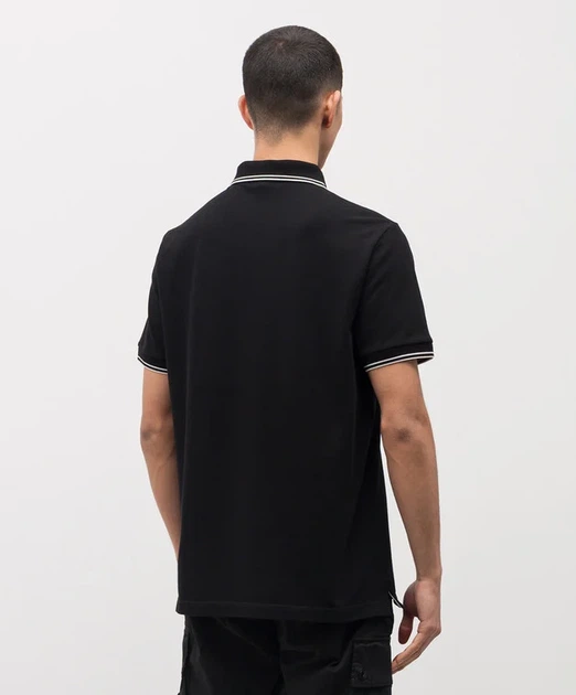Чоловіче поло Stone Island Cotton Polo Black (M) M\Corta Slim Fit Shirt L1S152200010-S0018 V0029 - зображення 2