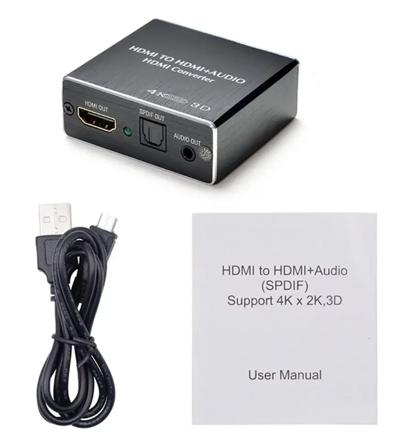 HDMI аудио экстрактор 4K с выходом SPDIF AUX 3.5 мм и поддержкой Dolby DTS 5.1 - изображение 4