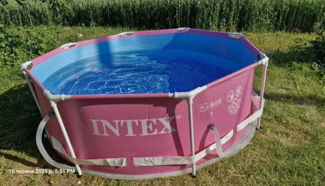 Басейн Intex 244×76 см з металевим каркасом для відпочинку - зображення 8