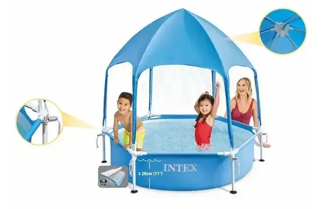 Басейн Intex 183×38 см з навісом та душем для дітей - зображення 4
