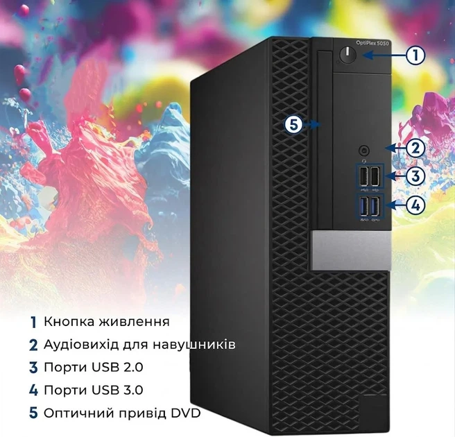 Компьютер Dell OptiPlex 3050 SFF / Intel Core i7-6700 / RAM 32GB / SSD 1TB / Intel HD Graphics 530 / DisplayPort / HDMI / LAN / Windows 10 / Черный (101942908) - Уценка - Фото 2 Компьютер Dell OptiPlex 3050 SFF / Intel Core i7-6700 / RAM 32GB / SSD 1TB / Intel HD Graphics 530 / DisplayPort / HDMI / LAN / Windows 10 / Черный (101942908) - Уценка - изображение 2