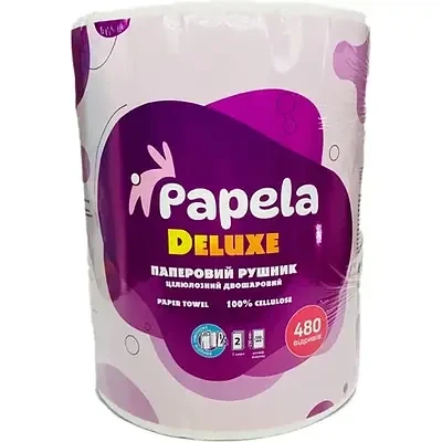Паперові рушники Papela Deluxe еко 480 відривів - Фото 1 Паперові рушники Papela Deluxe еко 480 відривів - зображення 1