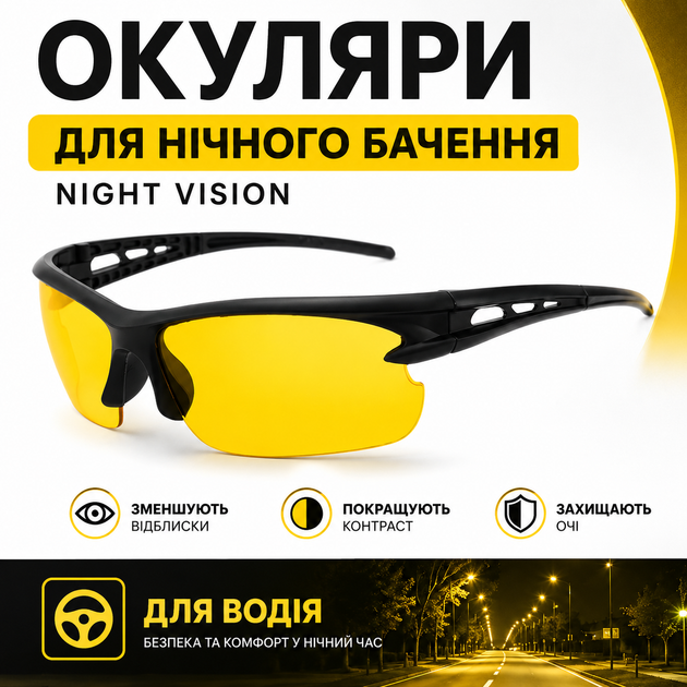Жёлтые очки ночного видения для водителей YW-93 (JDT-0850531) - изображение 6