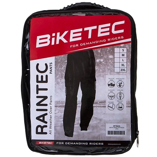 Штани дощові Biketec чорний, S - зображення 2